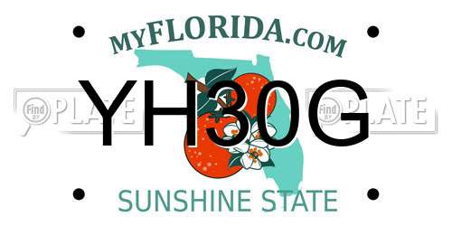YH30G Florida License Plate