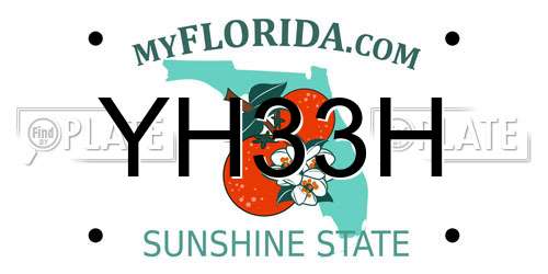 YH33H Florida License Plate