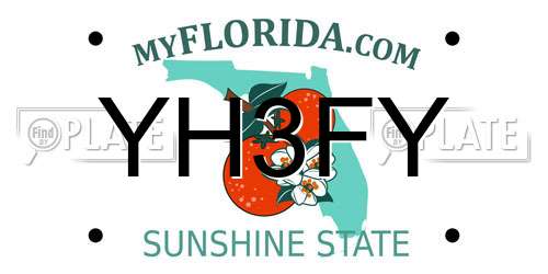 YH3FY Florida License Plate