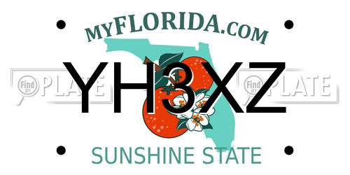 YH3XZ Florida License Plate
