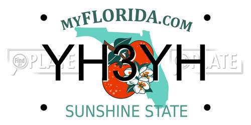 YH3YH Florida License Plate
