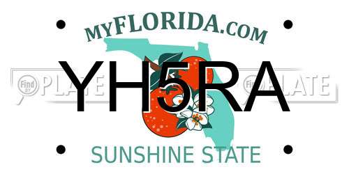 YH5RA Florida License Plate