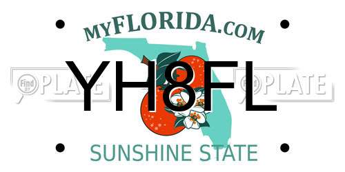 YH8FL Florida License Plate