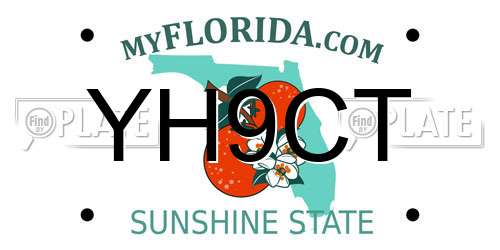 YH9CT Florida License Plate