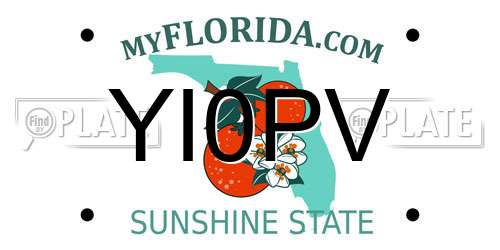 YI0PV Florida License Plate