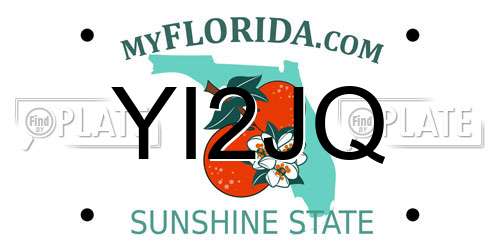 YI2JQ Florida License Plate