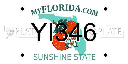 YI346 Florida License Plate