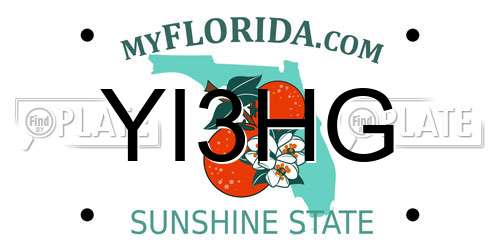 YI3HG Florida License Plate