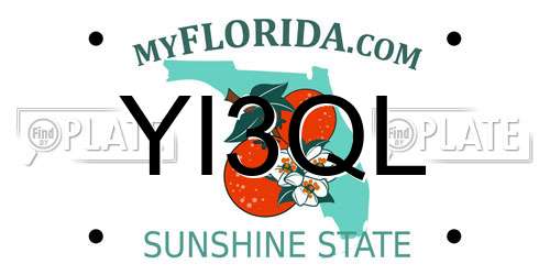 YI3QL Florida License Plate
