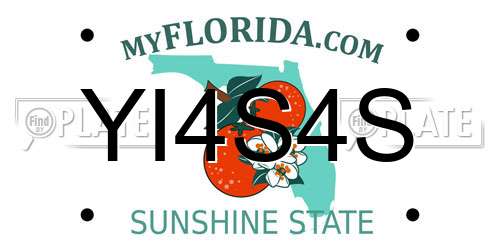 YI4S4S Florida License Plate