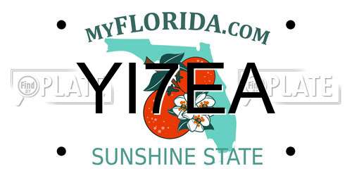 YI7EA Florida License Plate