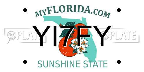 YI7FY Florida License Plate