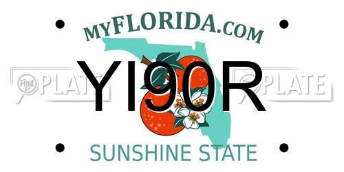 YI90R Florida License Plate