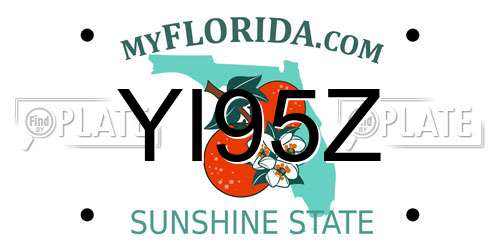 YI95Z Florida License Plate