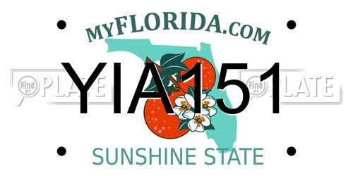 YIA151 Florida License Plate