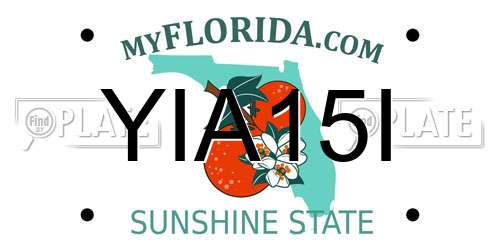 YIA15I Florida License Plate