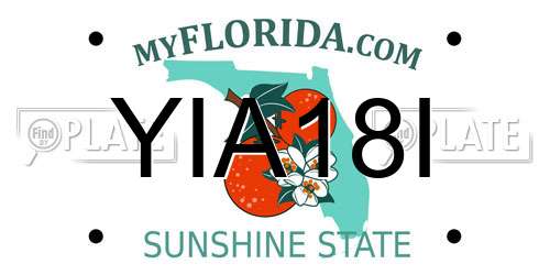YIA18I Florida License Plate