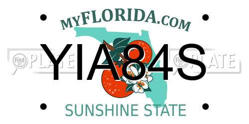 YIA84S Florida License Plate