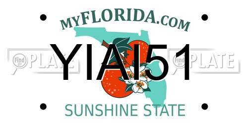 YIAI51 Florida License Plate