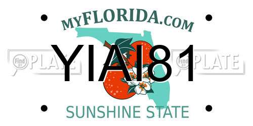 YIAI81 Florida License Plate