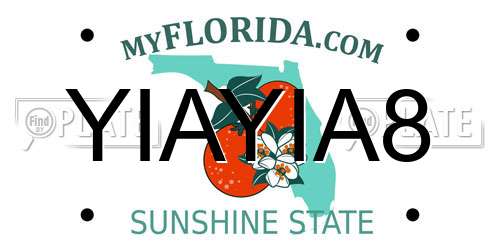 YIAYIA8 Florida License Plate