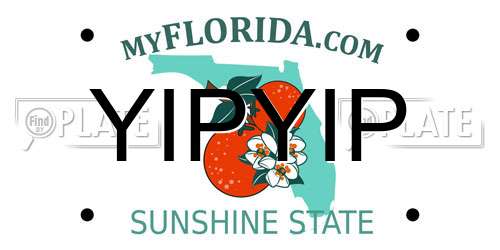 YIPYIP Florida License Plate