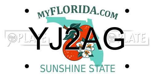 YJ2AG Florida License Plate