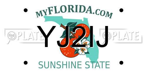 YJ2IJ Florida License Plate