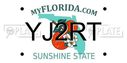 YJ2RT Florida License Plate