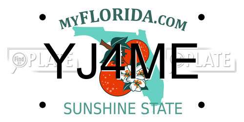 YJ4ME Florida License Plate