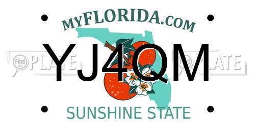YJ4QM Florida License Plate