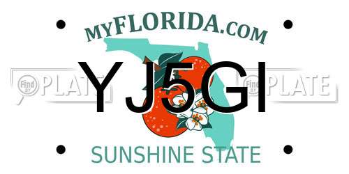 YJ5GI Florida License Plate