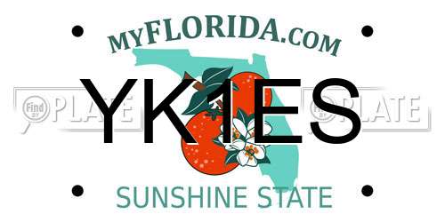 YK1ES Florida License Plate