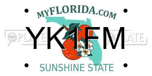 YK1FM Florida License Plate