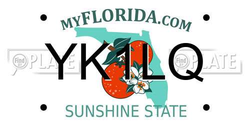 YK1LQ Florida License Plate