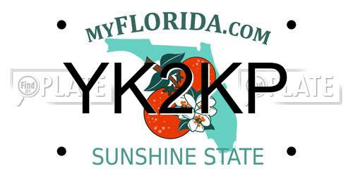 YK2KP Florida License Plate
