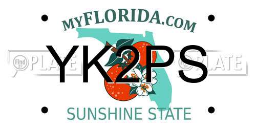 YK2PS Florida License Plate
