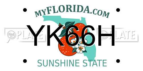 YK66H Florida License Plate