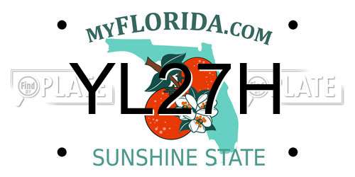 YL27H Florida License Plate