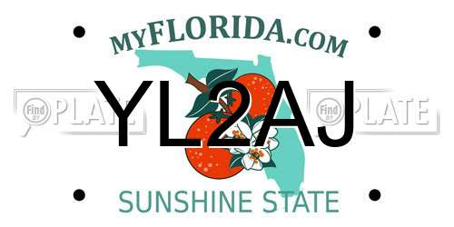 YL2AJ Florida License Plate