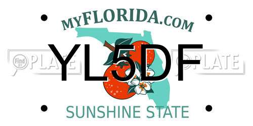 YL5DF Florida License Plate