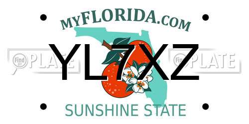 YL7XZ Florida License Plate