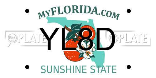 YL8D Florida License Plate