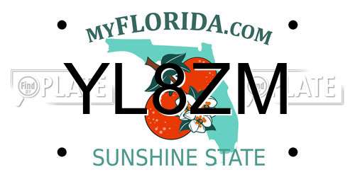 YL8ZM Florida License Plate