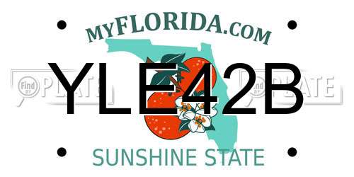 YLE42B Florida License Plate