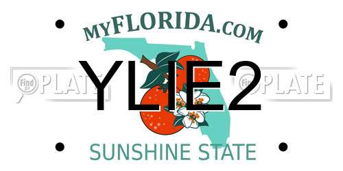 YLIE2 Florida License Plate