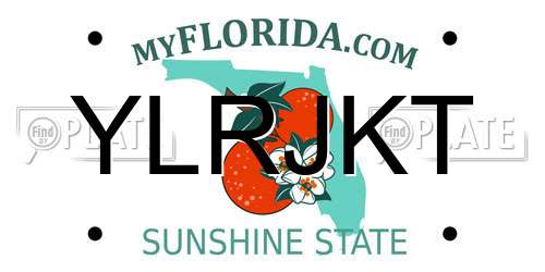 YLRJKT Florida License Plate