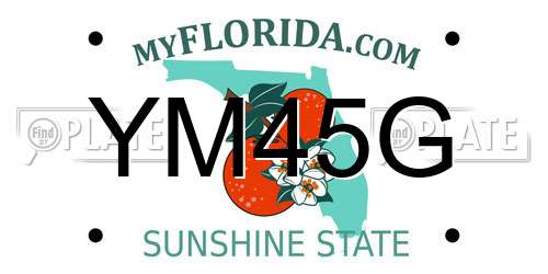 YM45G Florida License Plate