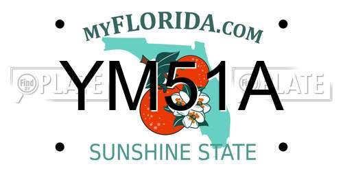 YM51A Florida License Plate