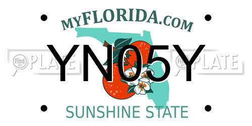 YN05Y Florida License Plate